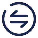 Round Transfer Horizontal SVG Icon